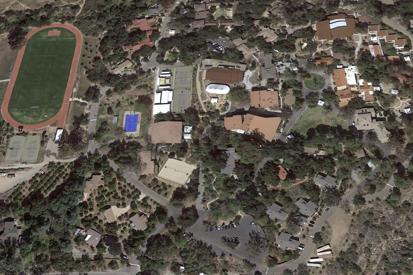 Google Earth view of Thatcher School in Ojai.