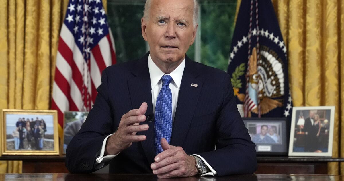 Biden’s message to the nation: ‘My love for my country exceeds my reverence for this office’ Biden’s message to the nation: ‘My love for my country exceeds my reverence for this office’