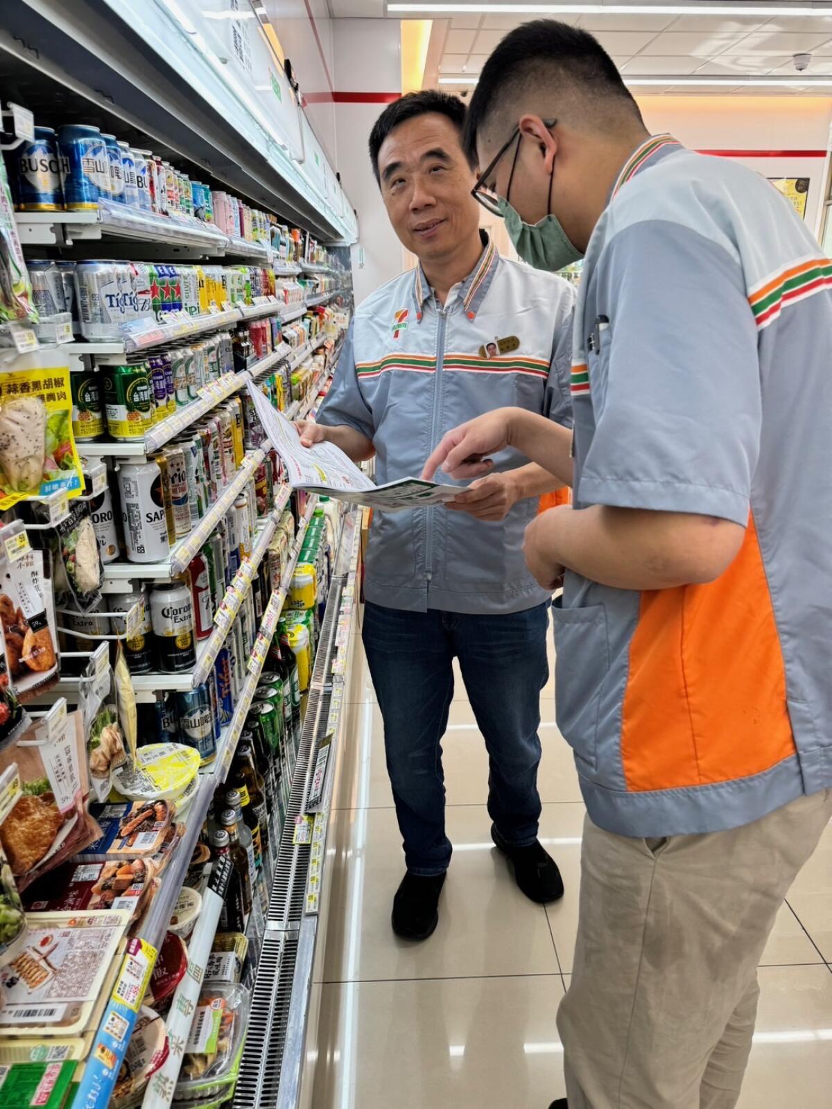 The author's uncle at work at 7-Eleven in Taichung, Taiwan.