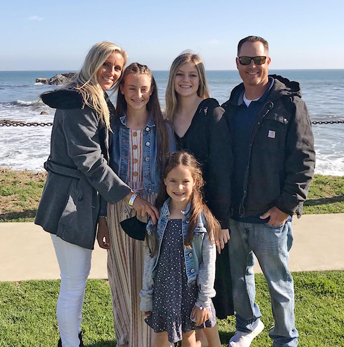 Tory Carlon, his wife Heidi and their daughters