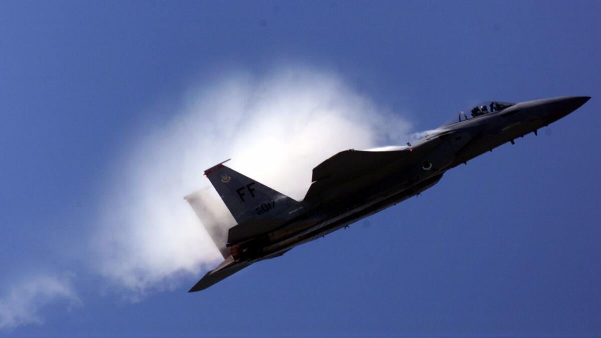 An F-15 at an air show in 2001.