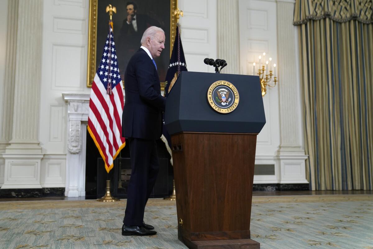 El presidente Joe Biden durante una conferencia en la Casa Blanca.