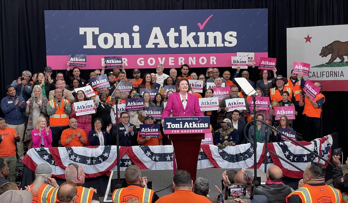 State Senate President Pro Tem Toni Atkins launched a run for governor on Friday, Jan. 19, 2024.