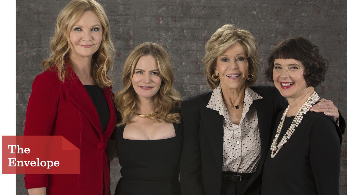 The Envelope gathers some of the leading Oscar contenders for Supporting Actress to chat about their roles and the industry: Joan Allen, left, Jennifer Jason Leigh, Jane Fonda and Isabella Rossellini.