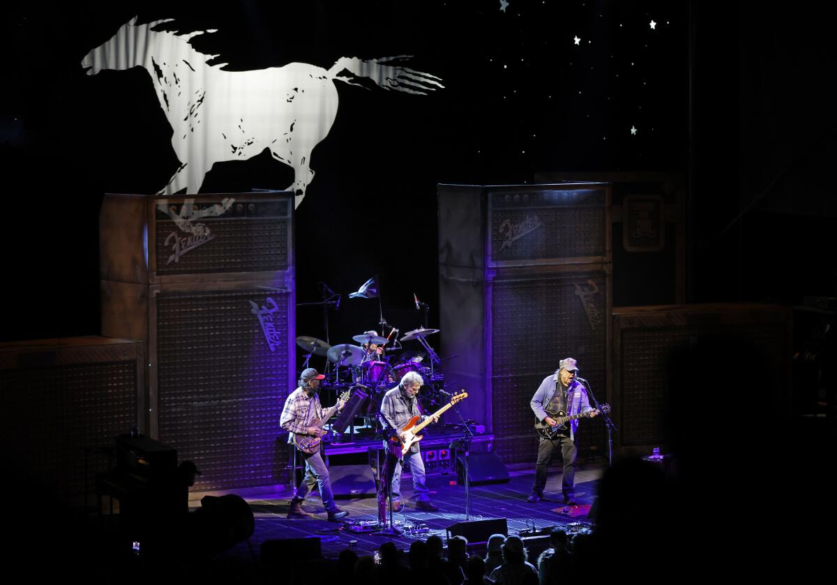 Neil Young & Crazy Horse performed at the Open Air Theatre at San Diego State April 24, 2024. 