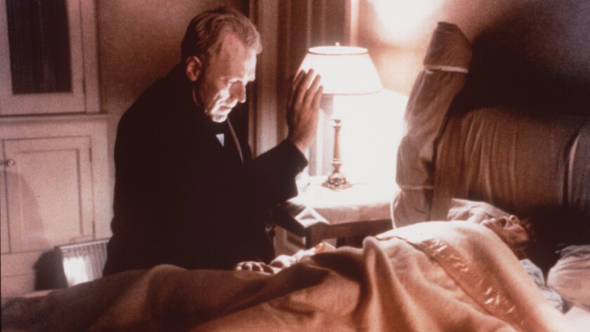 Max Von Sydow and Linda Blair in the 1973 film "The Exorcist."