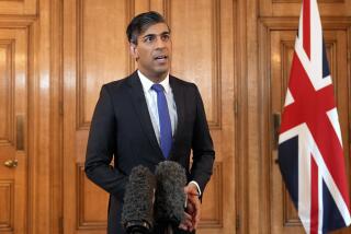 British Prime Minister Rishi Sunak issues a statement after British and US forces struck Houthi targets in Yemen, at 10 Downing Street, London, Friday May 31, 2024. The U.S. and Britain struck 13 Houthi targets in several locations in Yemen on Thursday in response to a recent surge in attacks by the Iran-backed militia group on ships in the Red Sea and Gulf of Aden over the Israel-Hamas war. (Yui Mok/Pool Photo via AP)