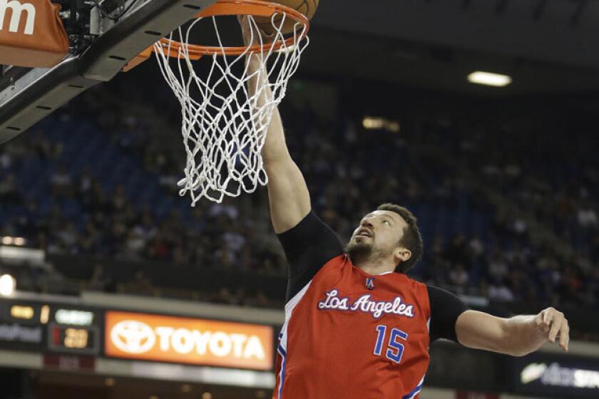 The Clippers' Hedo Turkoglu scores a layup against the Kings on Wednesday night in Sacramento.