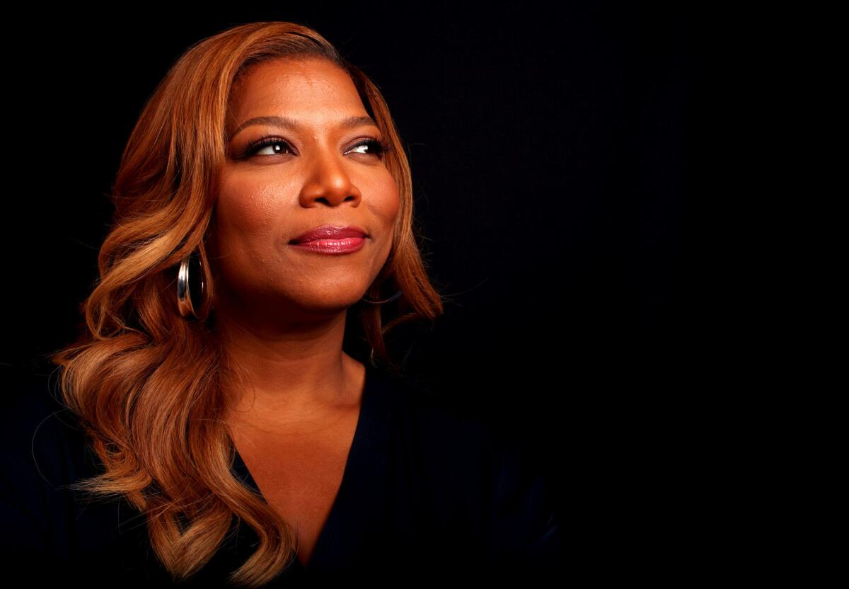 Queen Latifah on the set of the new "The Queen Latifah Show."