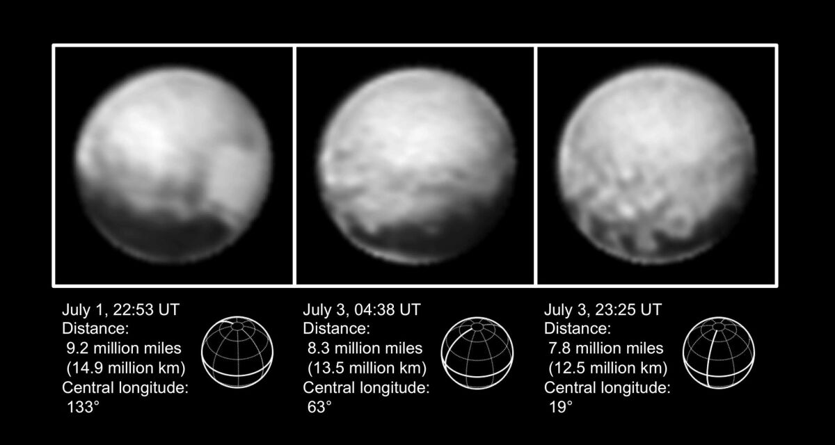 The latest images of Pluto were taken by NASA's New Horizons spacecraft just days before it experienced a brief technological glitch.