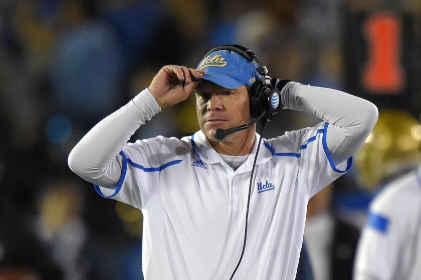 UCLA will play Kansas State in the Valero Alamo Bowl at the Alamodome in San Antonio. The last time Bruins Coach Jim Mora was there, he coached the Atlanta Falcons to victory over the New Orleans Saints.