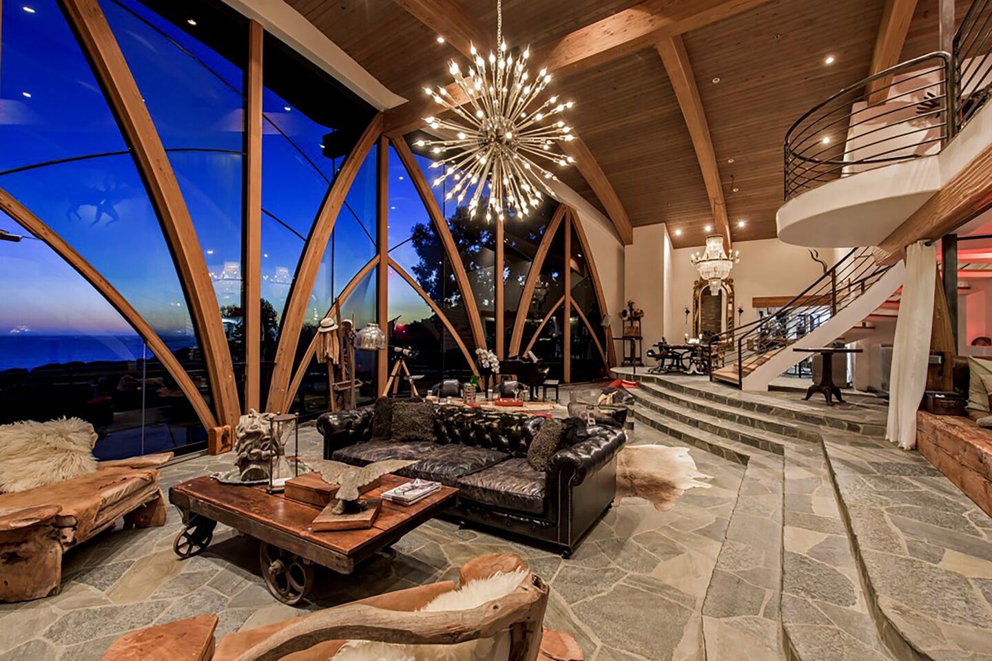 Called Ravenseye, the striking home overlooking Las Flores Beach in Malibu was built for Jerome Lawrence after the playwright's previous home was destroyed by wildfire.