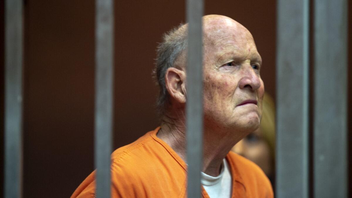 Joseph James DeAngelo, the accused Golden State Killer, in a Sacramento courtroom on June 1.