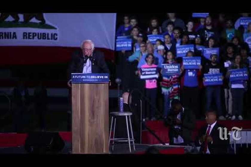 Bernie Sanders rails against inequality