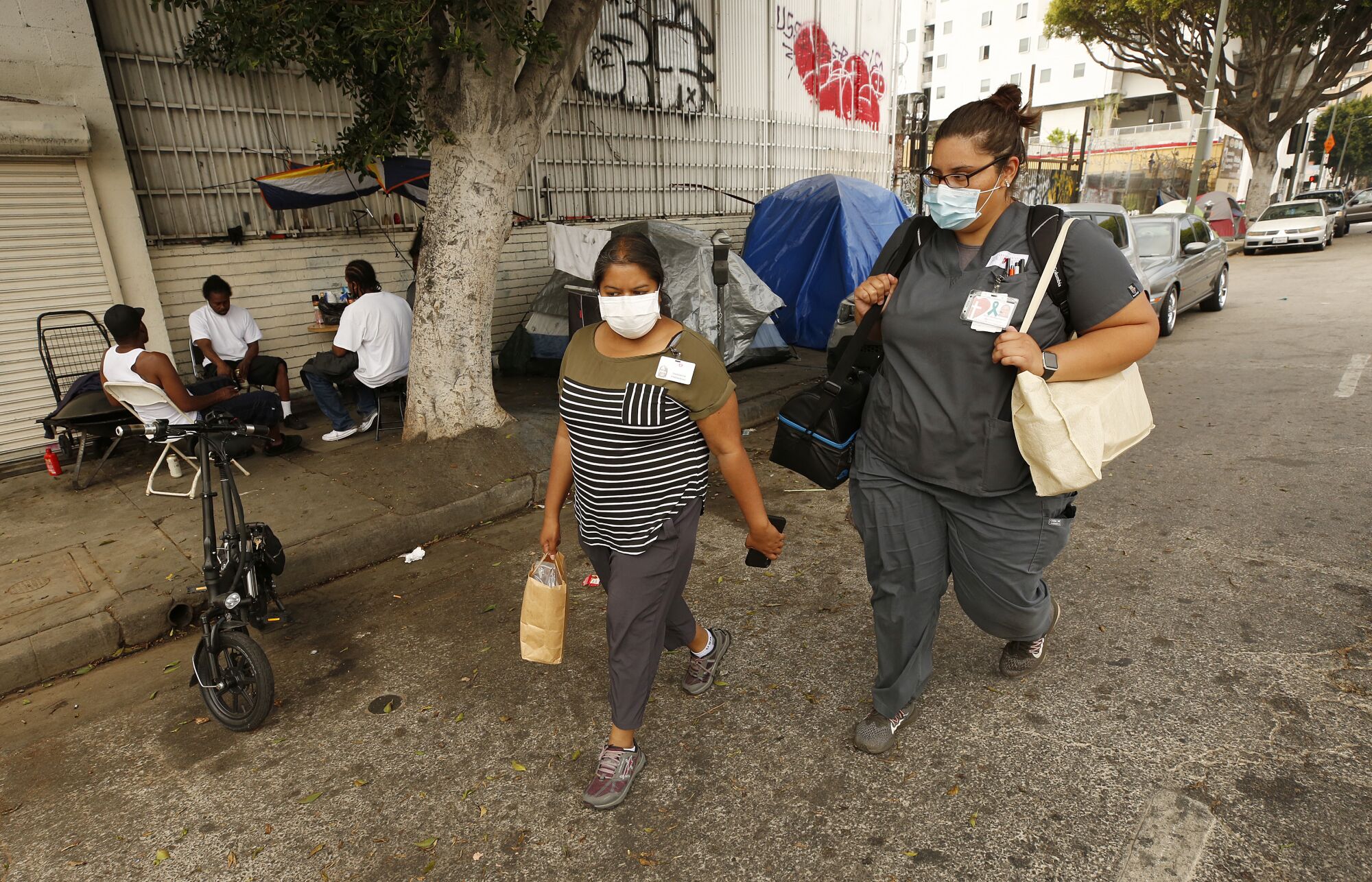 Coronavirus testing on skid row