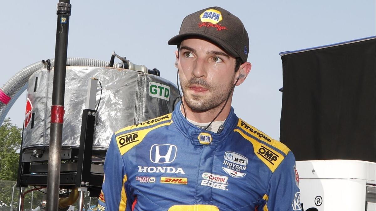 Alexander Rossi won Sunday's IndyCar Series race at Road America in Wisconsin.