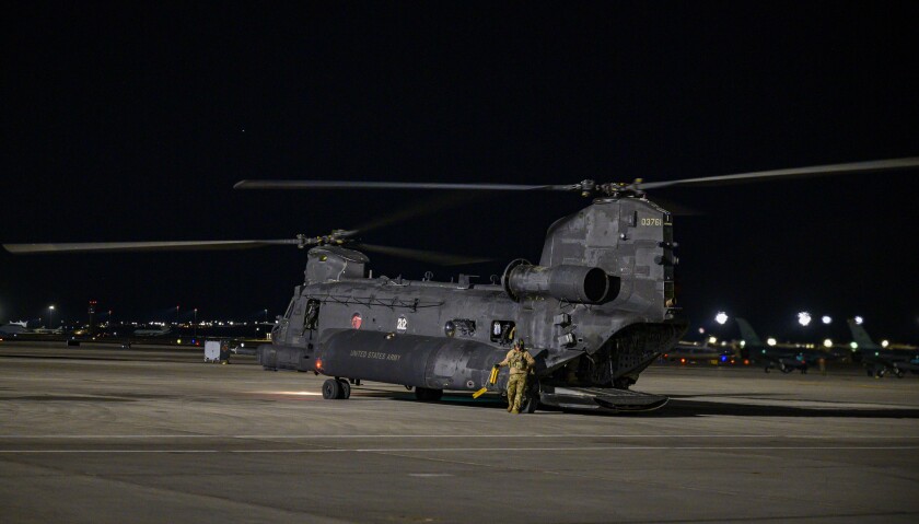 A U.S. Army 160th Special Operations Aviation Regiment MH-47G Chinook helicopter