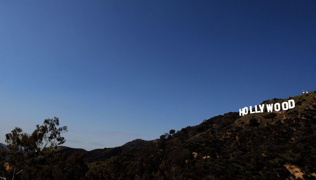 A view of the Hollywood sign in 2009.