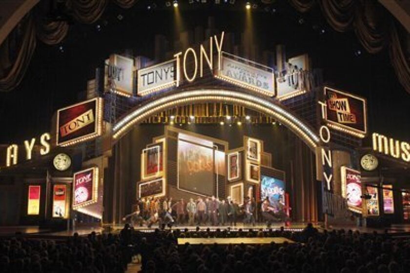 A scene from the most recent Broadway revival of "Guys and Dolls" at the 2009 Tony Awards.