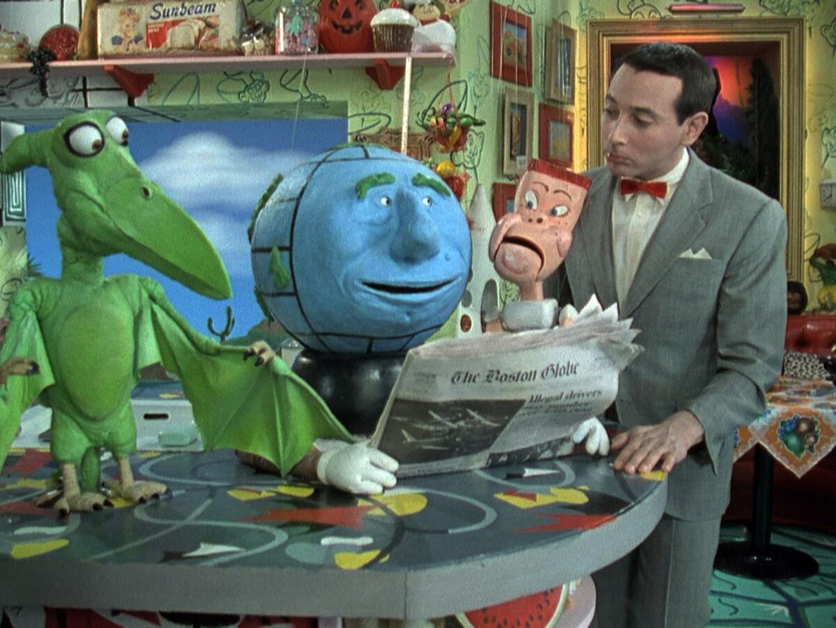 Pee-wee and puppets from "Pee-wee's Playhouse."