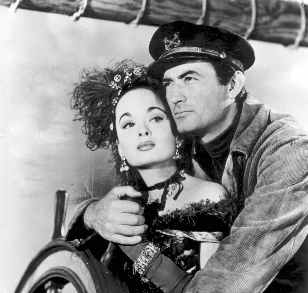 Ann Blyth and Gregory Peck in "The World in His Arms." Blyth played a Russian countess in this 1953 seafaring adventure