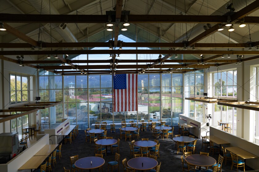 The athlete dining room at Chula Vista Elite Athlete Training Center.