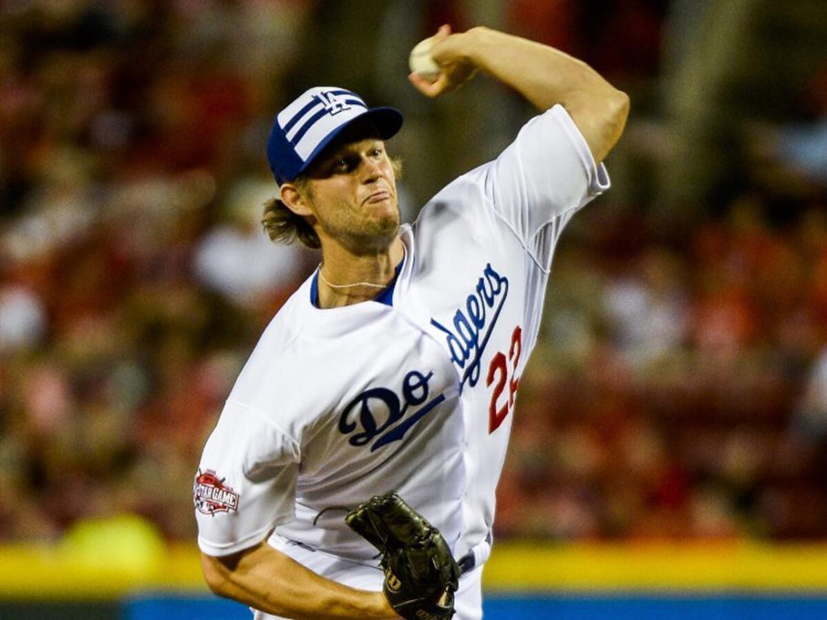 Dodgers pitcher Clayton Kershaw gave up two earned runs on three hits during the fifth inning of the MLB All-Star Game on Tuesday in Cincinnati.