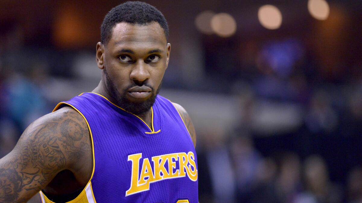 Lakers center Tarik Black had nine points and nine rebounds in 14 minutes against the Toronto Raptors on Sunday.