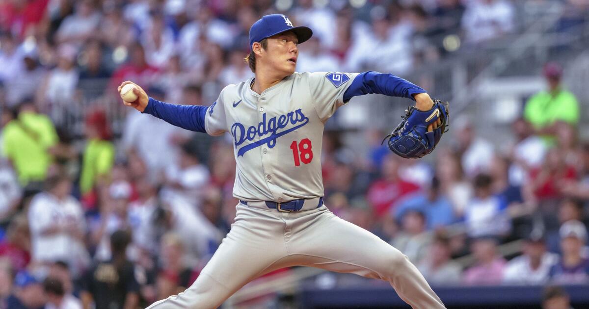 Yoshinobu Yamamoto bends but doesn't break as Dodgers split series versus Braves