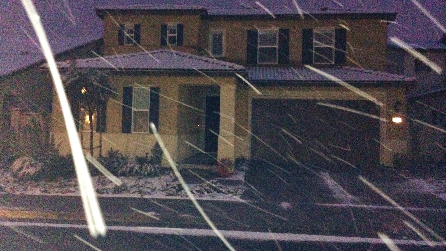 Early morning snow in Temecula