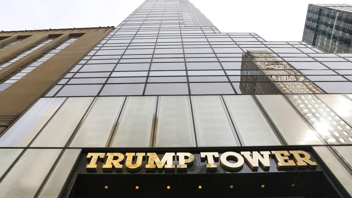 Trump Tower in New York in March 2016.