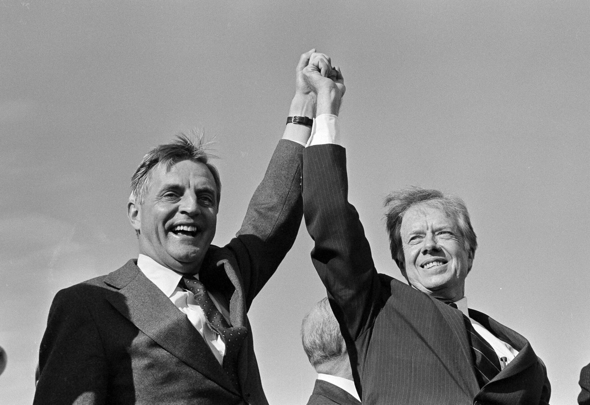President Jimmy Carter, right, and Vice President Walter Mondale 