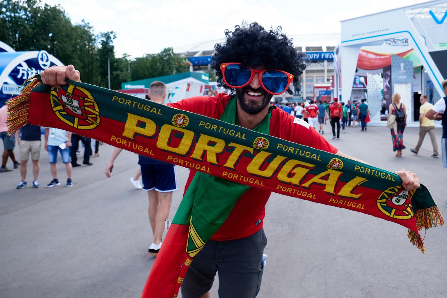 Un aficionados de la selección de Portugal.