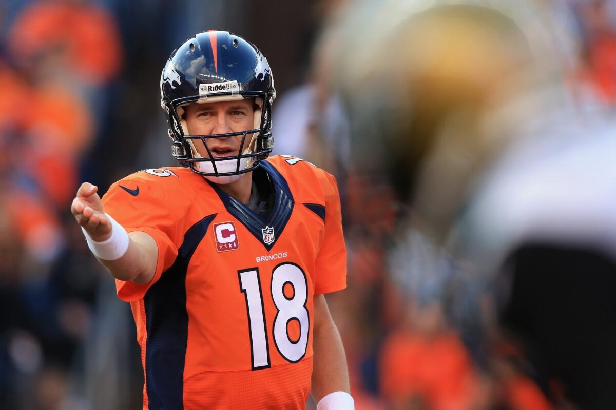 Denver Broncos quarterback Peyton Manning is still a beloved figure in Indianapolis, where he spent the first 14 years of his NFL career.