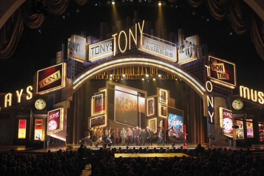 The Tony Awards will be returning to Radio City Music Hall in Rockefeller Center after two years at the Beacon Theatre on Manhattan's Upper West Side. Above, the 2009 Tony Awards show at Radio City.