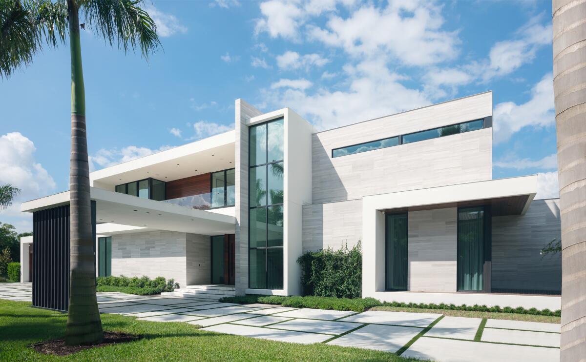The 9,300-square-foot modern mansion.