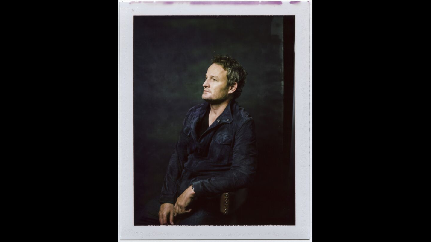 An instant print portrait of actor Jason Clarke, from the film "Mudbound.”