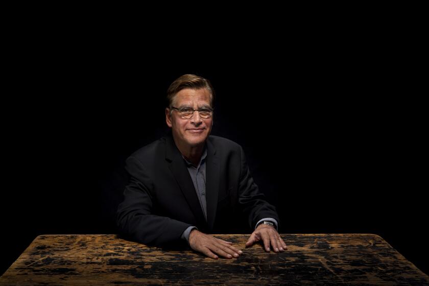 ** FOR ENVELOPE DIRECTOR ROUNDTABLE ISSUE RUNNING in 2021. DO NOT USE PRIOR**LOS ANGELES, CA - NOVEMBER 12: Screenwriter and director Aaron Sorkin is photographed in promotion of his film, "The Trial of the Chicago 7," at the Four Seasons hotel, in Los Angeles, CA, Thursday, Nov. 12, 2020. This is the second film Sorkin has written and then ended up directing, his first being 2017's "Molly's Game." (Jay L. Clendenin / Los Angeles Times)