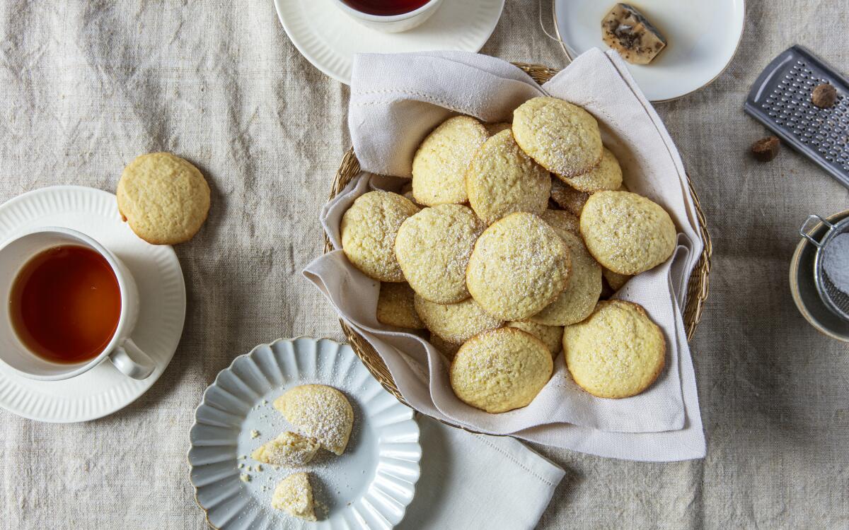 A basket of Southern buttermilk tea cakes.