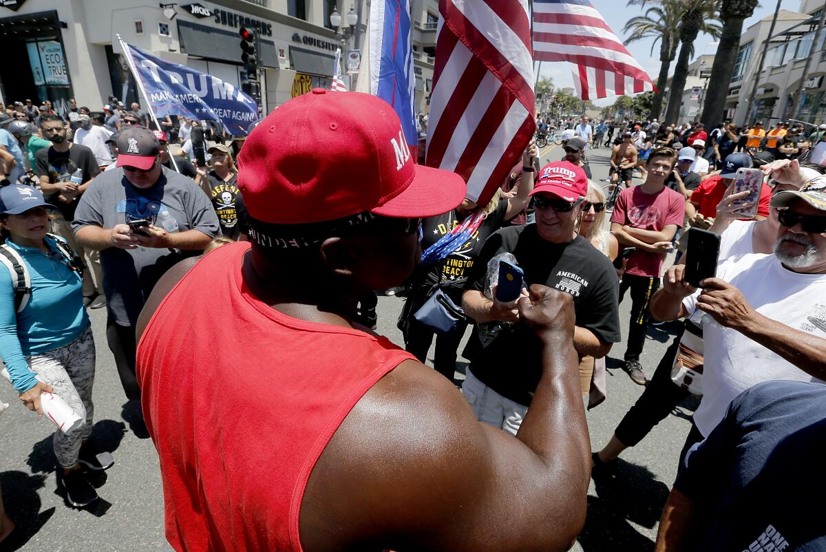 Protest in Huntington Beach