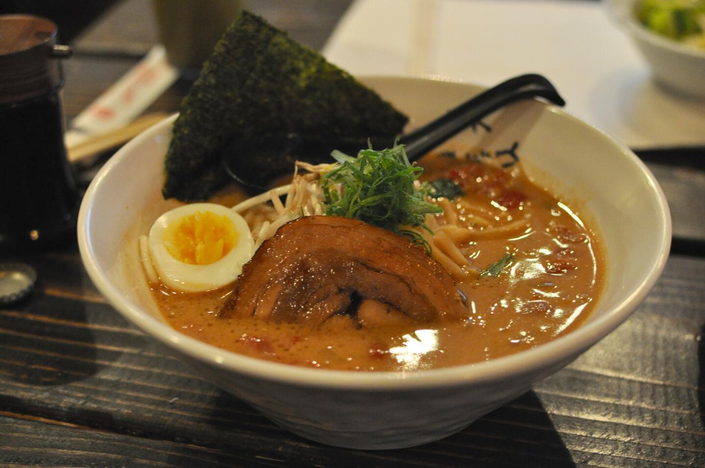 Fat and spice and everything nice in this spicy tonkotsu.