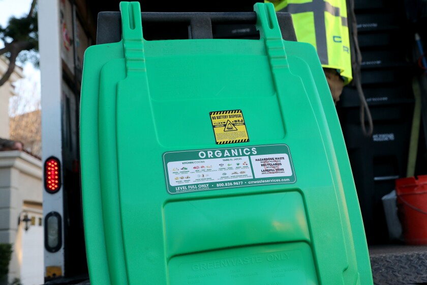 CR&R Environmental Services started delivering new green-lid carts for organic waste.