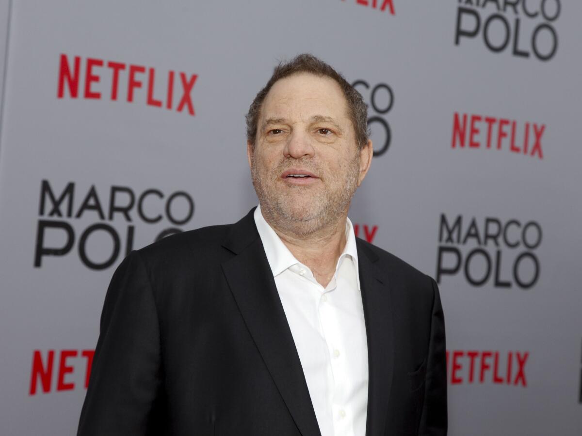 Weinstein Co. co-Chairman Harvey Weinstein attends the season premiere of the Netflix series "Marco Polo" in New York.