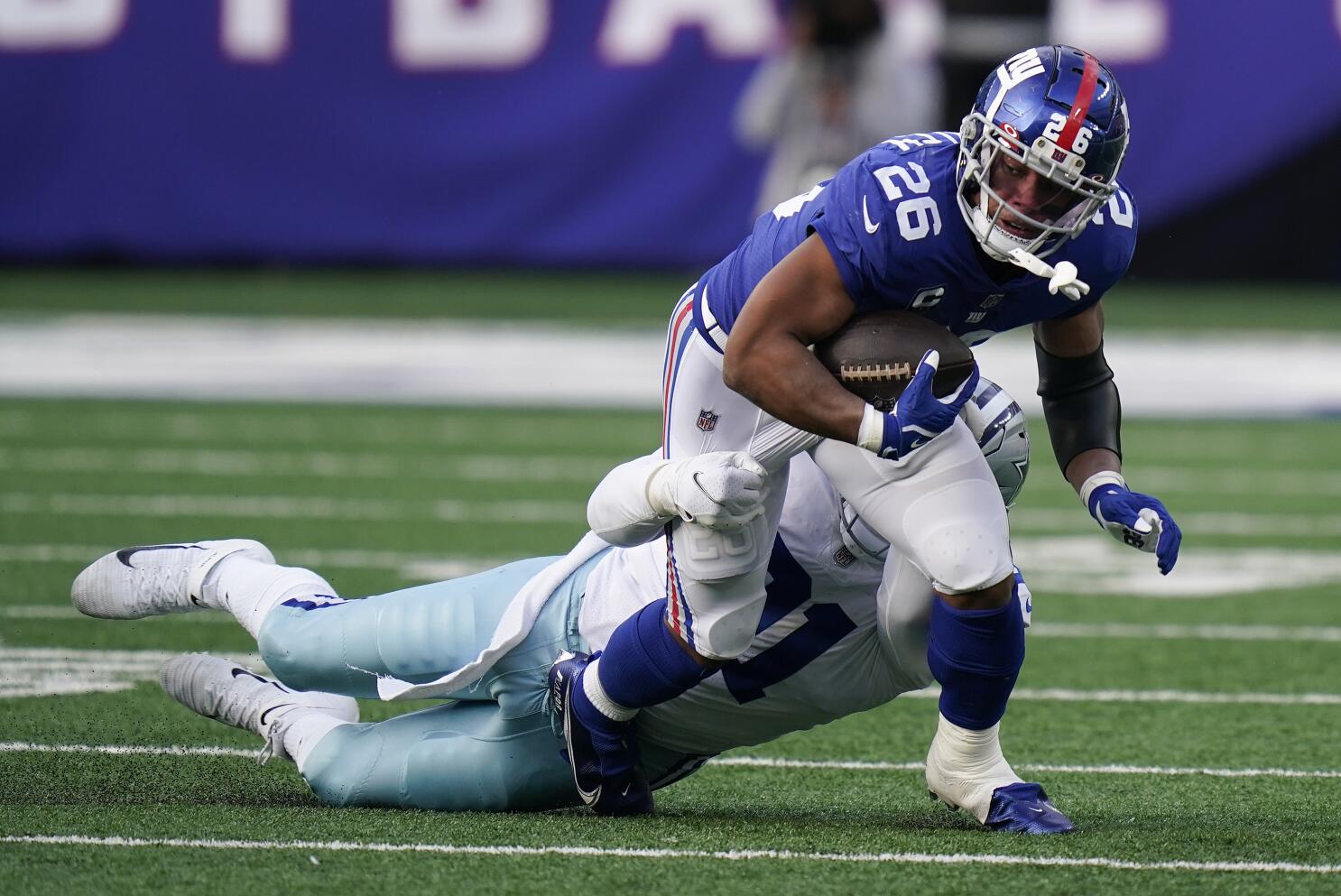 New York Giants running back Saquon Barkley says he has a high