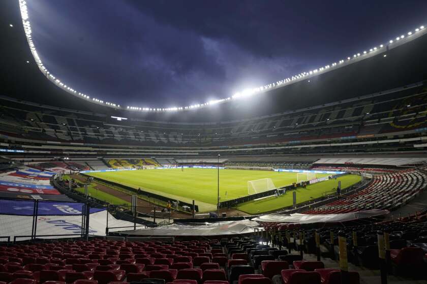 The stands of the Azteca stadium 