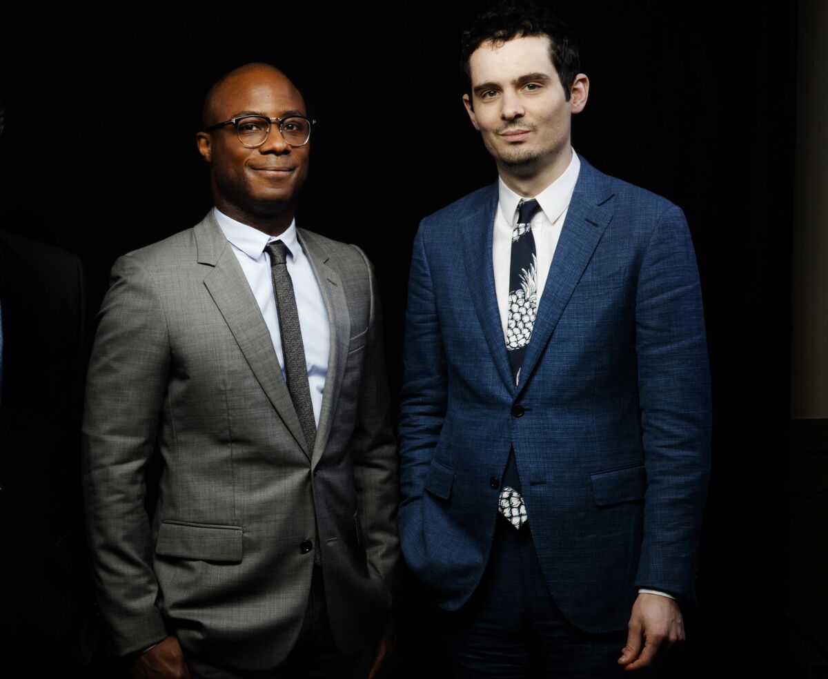Recent Oscar winners Barry Jenkins ("Moonlight"), left, and Damien Chazelle ("La La Land") are both back this fall with new films.