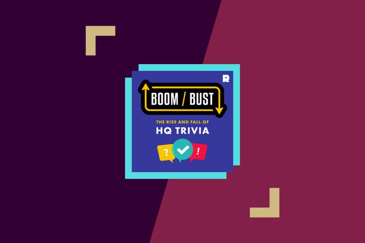 Logo for podcast "Boom/Bust: The Rise and Fall of HQ Trivia"