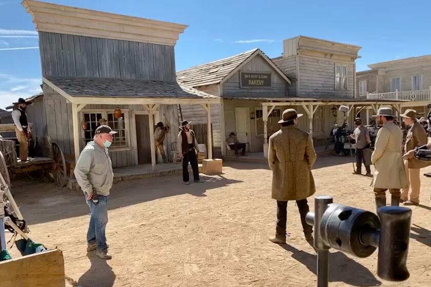 People on a Western set