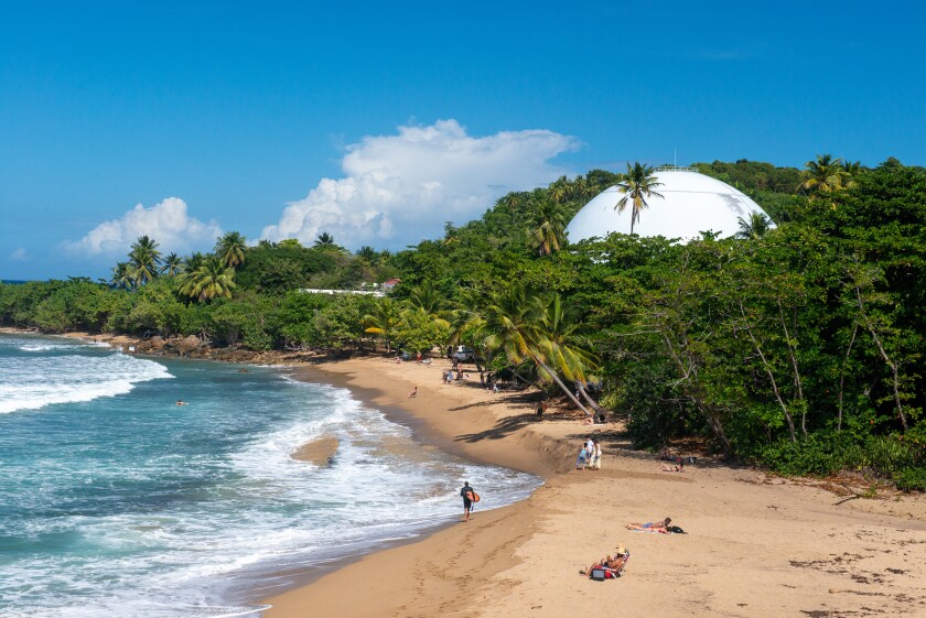Domes Beach in Puerto Rico is a popular surfing spot in Rincón. 