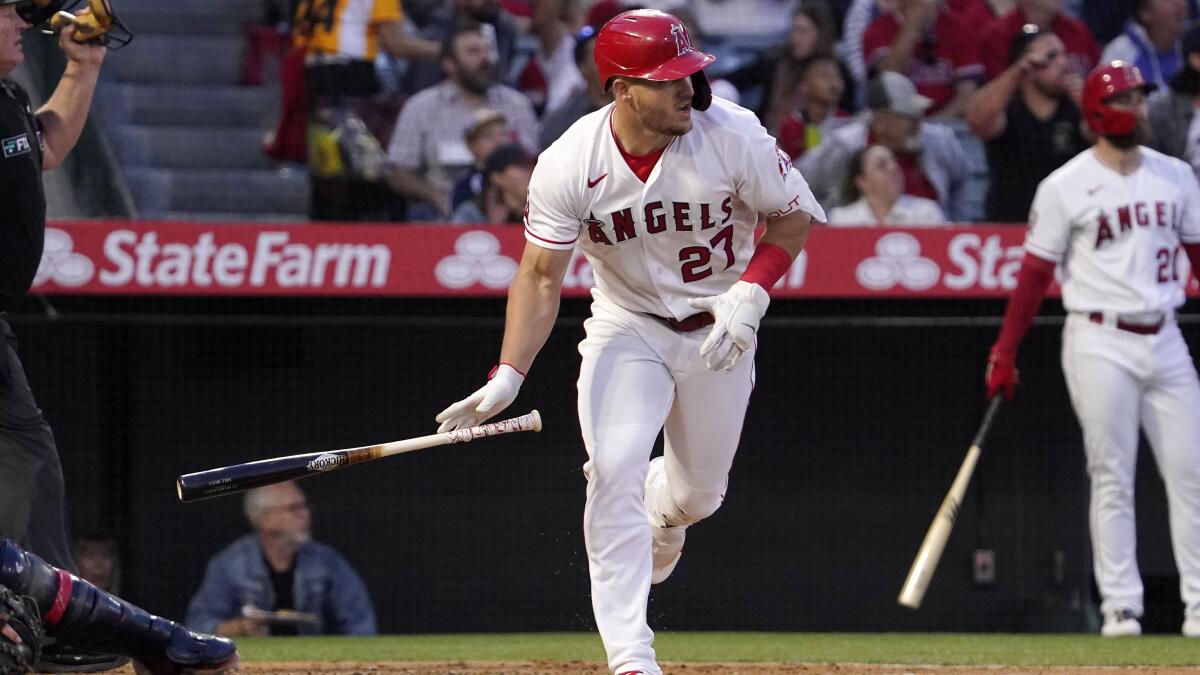 Mike Trout hits home run while wearing his late teammate Tyler